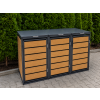 ZABUDOWA ŚMIETNIKOWA 3x120L kolor DREWNO